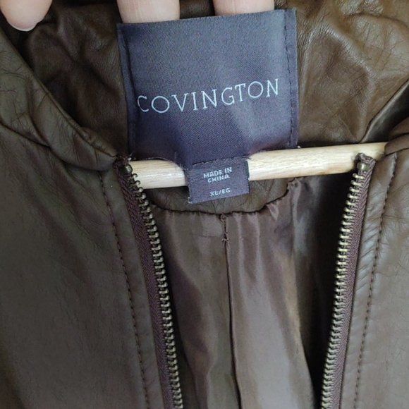 Covington Faux leather Moto Jacket sz Xl women's - Picture 4 of 9